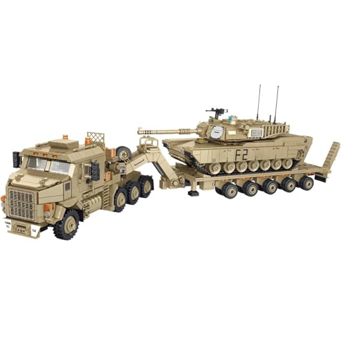 Auforua Technik Militär LKW M1070 HET mit Anhänger und Panzer Bausteine Bausatz, 3482 Teile Klemmbausteine Militärfahrzeuge Bausatz Auforua Technik Militär LKW M1070 HET mit Anhänger und Panzer Bausteine Bausatz, 3482 Teile Klemmbausteine Militärfahrzeuge Bausatz von Auforua