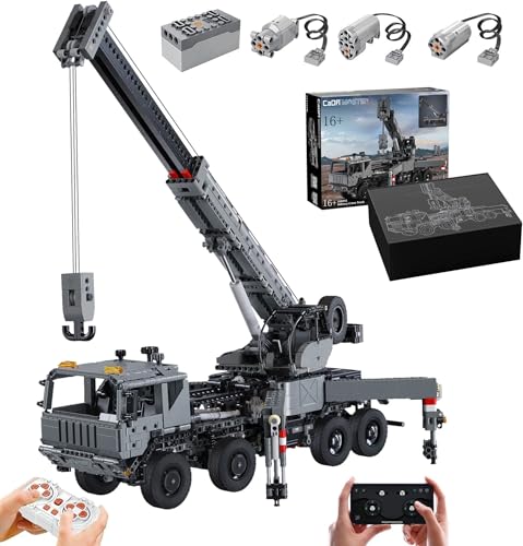 Auforua Technik Militärkranwagen Modellbausatz, Mit Motoren Set, 2686 Teile Klemmbausteine Militär Kranwagen Militärfahrzeuge MOC Bausatz, CADA C61507W Auforua Technik Militärkranwagen Modellbausatz, Mit Motoren Set, 2686 Teile Klemmbausteine Militär Kranwagen Militärfahrzeuge MOC Bausatz, CADA C61507W von Auforua