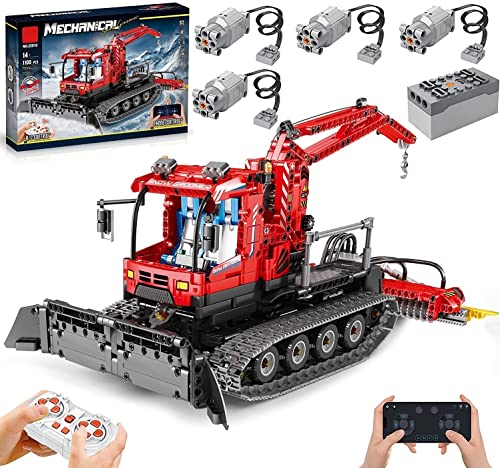 Auforua Technik Pistenraupe Ferngesteuert, 1100 Teile Weihnachten Klemmbausteine Motorisierter Schneepflug LKW Set, Technik Pistenraupe mit Power Functions Set Auforua Technik Pistenraupe Ferngesteuert, 1100 Teile Weihnachten Klemmbausteine Motorisierter Schneepflug LKW Set, Technik Pistenraupe mit Power Functions Set von Auforua