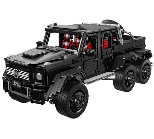 Technik 6x6 Geländewagen G Klasse, 1:8 Groß Auto Modellbausatz, 3300 Teile Klemmbausteine Technik Auto MOC Set, Kompatibel mit Mercedes G63 AMG 6x6 Technik von Auforua