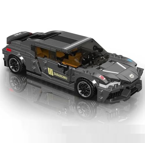 Technik Auto Bausatz für Speed Champions 2024, Klemmbausteine Auto Modell mit Acryl Vitrine, Kompatibel mit Speed Champions Autos von Auforua