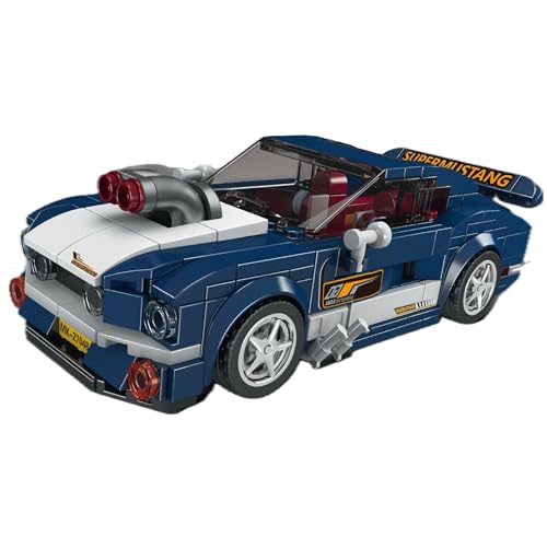 Technik Auto Bausatz für Speed Champions 2024, Klemmbausteine Auto Modell mit Acryl Vitrine, Kompatibel mit Speed Champions Autos von Auforua