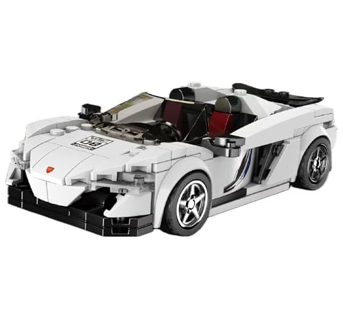 Technik Auto Bausatz für Speed Champions 2024, Klemmbausteine Auto Modell mit Acryl Vitrine, Kompatibel mit Speed Champions Autos von Auforua