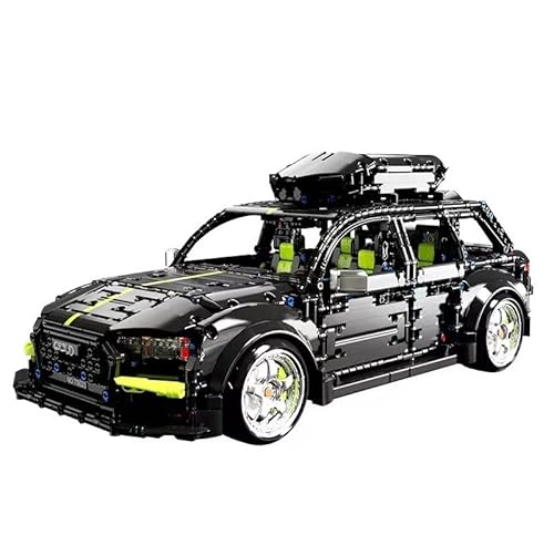 Technik Auto RS6 Avant, 1:10 Groß Auto Modellbausatz, 2896 Teile Klemmbausteine Auto Bausteine MOC Set, Kompatibel mit Audi RS6 Technik von Auforua