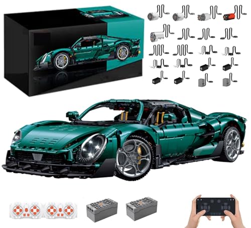 Technik Auto, Mit Motoren Set, 1:8 Groß Auto Modellbausatz, 4208 Teile Klemmbausteine Auto MOC Set, Kompatibel mit Technik Auto von Auforua