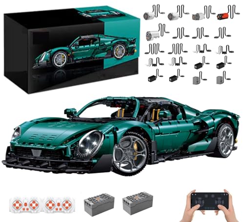 Technik Auto für Arlfa Romeo, Mit Motoren Set, 1:8 Groß Automodell Bausatz, 4208 Teile Klemmbausteine Auto MOC Set, Kompatibel mit Arlfa Romeo Technik Technik Auto für Arlfa Romeo, Mit Motoren Set, 1:8 Groß Automodell Bausatz, 4208 Teile Klemmbausteine Auto MOC Set, Kompatibel mit Arlfa Romeo Technik von Auforua