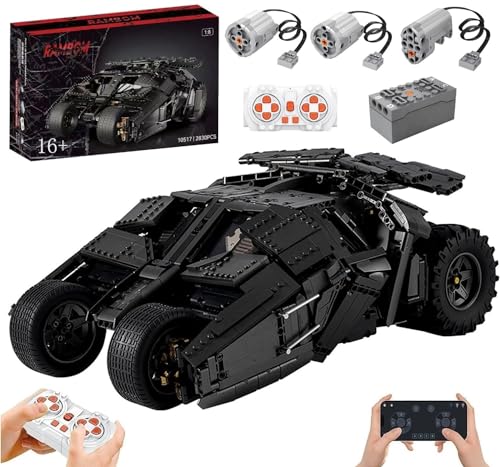 Technik Auto für Batmen Batmoblie, Mit Motor Set, 1:8 Groß Auto Modellbausatz, 2830 Teile Klemmbausteine Auto Bausteine MOC Bausatz, Kompatibel mit Technik Batman Batmobile Tumbler Technik Auto für Batmen Batmoblie, Mit Motor Set, 1:8 Groß Auto Modellbausatz, 2830 Teile Klemmbausteine Auto Bausteine MOC Bausatz, Kompatibel mit Technik Batman Batmobile Tumbler von Auforua