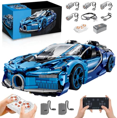 Technik Auto für Bugatdi W16 Mistral, Mit Motoren Set, 1:8 Groß Automodell Bausatz, 3868 Teile MOC Klemmbausteine Auto Set, Kompatibel mit Bugatdi Technik Technik Auto für Bugatdi W16 Mistral, Mit Motoren Set, 1:8 Groß Automodell Bausatz, 3868 Teile MOC Klemmbausteine Auto Set, Kompatibel mit Bugatdi Technik von Auforua