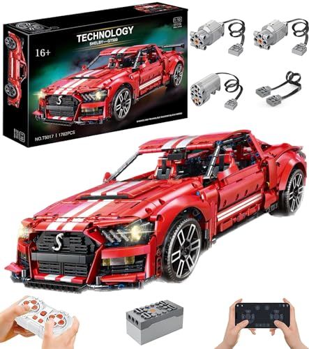 Technik Auto Bausatz, Mit Power Functions Set, 1:10 Groß Auto Modellbausatz, 2814 Teile Klemmbausteine Auto Set, Technik Auto Bausteine von Auforua