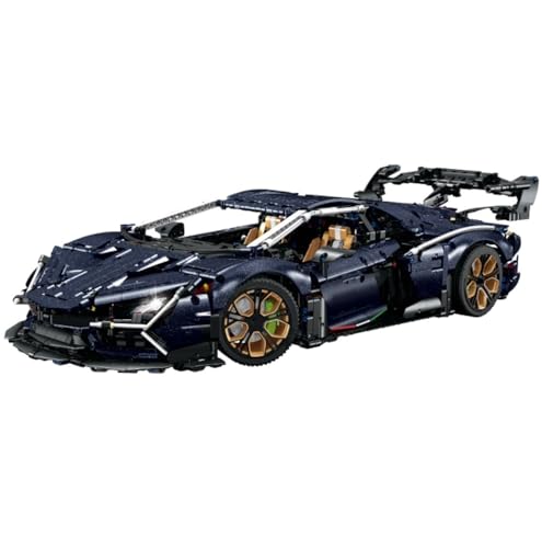 Technik Auto für Lambo Aventador SVJ, 1:8 Groß Auto Modellbausatz, 3851 Teile Klemmbausteine Auto MOC Set, Kompatibel mit Lamborghini Technik Auto von Auforua