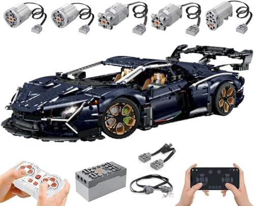 Technik Auto für Lambo Aventador SVJ, Mit Motoren Set, 1:8 Groß Automodell Bausatz, 3851 Teile Klemmbausteine Auto Set, Kompatibel mit Lambor Technik Technik Auto für Lambo Aventador SVJ, Mit Motoren Set, 1:8 Groß Automodell Bausatz, 3851 Teile Klemmbausteine Auto Set, Kompatibel mit Lambor Technik von Auforua