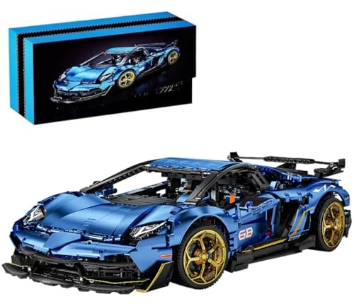 Technik Auto für Lambo Aventador SVJ 63, 1:8 Groß Automodell Bausatz, 3811 Teile Klemmbausteine Auto MOC Set, Kompatibel mit Lambor Technik Technik Auto für Lambo Aventador SVJ 63, 1:8 Groß Automodell Bausatz, 3811 Teile Klemmbausteine Auto MOC Set, Kompatibel mit Lambor Technik von Auforua