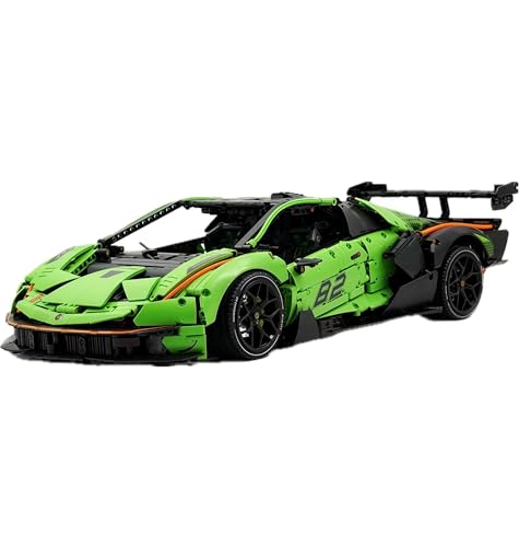 Technik Auto für Lambo Essenza SCV12, Maßstab 1:8, 4100+ Teile Klemmbausteine Set, V12-Kolbenmotor und 6-Gang-Getriebe, Kompatibel mit Lambor Technik Auto von Auforua