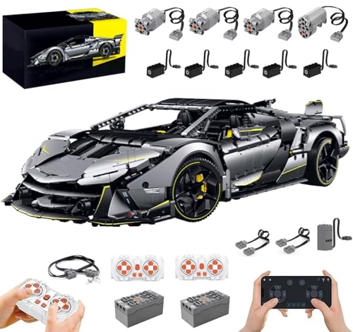 Technik Auto für Lambo SC18 Alston, Mit Motoren Set und LED Licht, 1:8 Groß Automodell Bausatz, 3392 Teile Klemmbausteine Auto MOC Set, Kompatibel mit Lambo Technik Technik Auto für Lambo SC18 Alston, Mit Motoren Set und LED Licht, 1:8 Groß Automodell Bausatz, 3392 Teile Klemmbausteine Auto MOC Set, Kompatibel mit Lambo Technik von Auforua