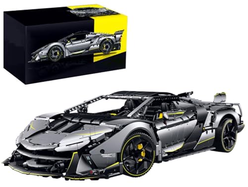 Technik Auto für Lambo SC18 Alston One-Off Supercar, 1:8 Groß Automodell Bausatz, 3392 Teile Klemmbausteine Auto MOC Set, Kompatibel mit Lambo Technik von Auforua