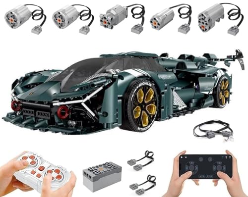 Technik Auto für Lambo Terzo Millennio, Mit Motoren Set, 1:8 Groß Automodell Bausatz, 3466 Teile Klemmbausteine Auto Bausteine MOC Set, Kompatibel mit Lambor Technik Technik Auto für Lambo Terzo Millennio, Mit Motoren Set, 1:8 Groß Automodell Bausatz, 3466 Teile Klemmbausteine Auto Bausteine MOC Set, Kompatibel mit Lambor Technik von Auforua