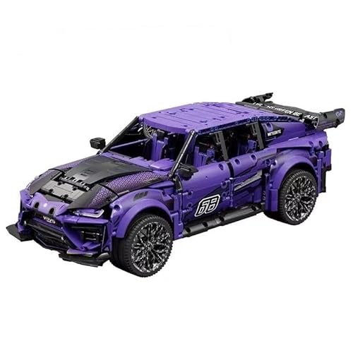 Technik Auto für Lambo Urus, 1:8 Auto Modellbausatz, 2991 Teile Groß MOC Klemmbausteine Technik Auto Set, Kompatibel mit Lamborghini Urus Technik Auto von Auforua