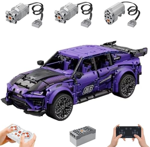 Technik Auto für Lambo Urus, Mit Motoren Set, 1:8 Groß Auto Modellbausatz, 2991 Teile Klemmbausteine Auto MOC Set, Kompatibel mit Lamborghini Technic Auto von Auforua