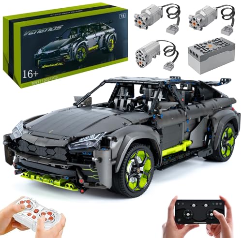 Technik Auto für Lambo Urus, Mit Motoren Set, 1:8 Groß Auto Modellbausatz, 3251 Teile Klemmbausteine Auto MOC Set, Kompatibel mit Lamborghini Technic Auto von Auforua