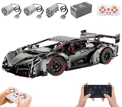 Technik Auto für Lambo Veneno, Mit Motoren Set, 1:8 Groß Modellauto Bausatz, 3711 Teile Klemmbausteine Auto MOC Set, Kompatibel mit Lambor Technik Technik Auto für Lambo Veneno, Mit Motoren Set, 1:8 Groß Modellauto Bausatz, 3711 Teile Klemmbausteine Auto MOC Set, Kompatibel mit Lambor Technik von Auforua