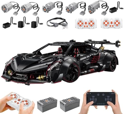 Technik Auto für Lambo Veneno, Mit Motoren Set und LED Licht, 1:8 Groß Automodell Bausatz, 3809 Teile Klemmbausteine Auto MOC Set, Kompatibel mit Lambo Technik Technik Auto für Lambo Veneno, Mit Motoren Set und LED Licht, 1:8 Groß Automodell Bausatz, 3809 Teile Klemmbausteine Auto MOC Set, Kompatibel mit Lambo Technik von Auforua