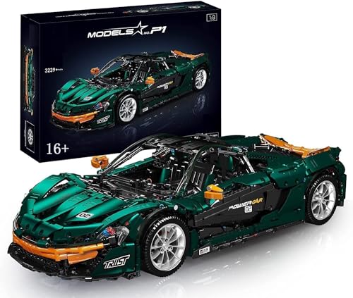 Technik Auto für MaLaren P1, 1:8 Groß Auto Modellbausatz, 3239 Teile Klemmbausteine Technik Auto MOC Bausatz, Kompatibel mit McLaren P1 Technik Auto von Auforua