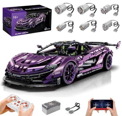 Technik Auto für MaLaren P1, Mit Motoren Set, 1:8 Groß Auto Modellbausatz, 3568 Teile Klemmbausteine Auto Bausteine MOC Set, Kompatibel mit McLaren Technik Auto von Auforua