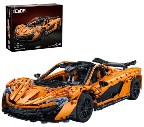 Technik Auto für McIaren P1, 1:10 Groß Automodell Bausatz, 3617 Teile Klemmbausteine Auto MOC Set, Kompatibel mit McIaren Technik, CADA C61513W von Auforua