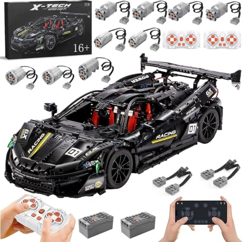 Technik Auto für McaLaren P1, Mit Motoren Set, 1:8 Groß Auto Modellbausatz, 3686 Teile Klemmbausteine Auto MOC Set, Kompatibel mit McLaren Technic Auto von Auforua