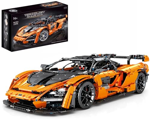 Technik Auto für MaLaren Senna GTR, 1:8 Groß Auto Modellbausatz, 3780 Teile Klemmbausteine Auto MOC Bausatz, Kompatibel mit McLaren Technik Auto von Auforua