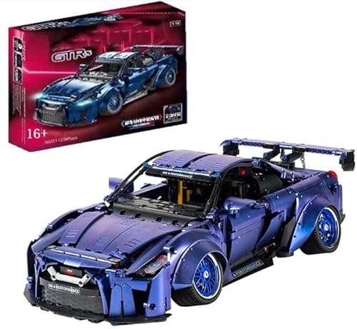 Technik Auto für Nisan GTR, 1:10 Groß Automodell Bausatz, 2389 Teile MOC Klemmbausteine Auto Set, Kompatibel mit Nisan Technik Technik Auto für Nisan GTR, 1:10 Groß Automodell Bausatz, 2389 Teile MOC Klemmbausteine Auto Set, Kompatibel mit Nisan Technik von Auforua
