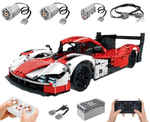 Technik Auto für Porshor 963, Mit Motoren Set, 1:8 Groß Automodell Bausatz, 3460 Teile Klemmbausteine Auto Bausteine MOC Set, Kompatibel mit Porshor Technik Technik Auto für Porshor 963, Mit Motoren Set, 1:8 Groß Automodell Bausatz, 3460 Teile Klemmbausteine Auto Bausteine MOC Set, Kompatibel mit Porshor Technik von Auforua