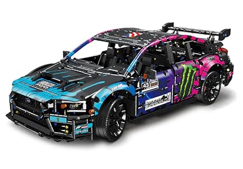 Technik Auto für Subaru Impreza WRX STI, 1:10 Groß Auto Modellbausatz, 2978 Teile Klemmbausteine Auto Bausteine MOC Set von Auforua