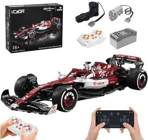 Technik F1 Auto für Alfa Romeo F1 Team Orlen C42 2022, Mit Motoren Set, 1:8 Groß F1 Auto Modellbausatz, 1868 Teile Klemmbausteine F1 Auto MOC Bausatz, CADA C64005W von Auforua