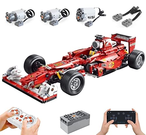 Technik F1 Auto für Farrari F138, 1:8 Groß Formel 1 Auto Modellbausatz, 1698 Teile MOC Klemmbausteine Auto Bausatz, Kompatibel mit Ferrari F1 Technik von Auforua