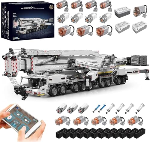Technik Kran Ferngesteuert, Mit 20 Motoren und Pneumatik Set, 8056 Teile Klemmbausteine Kranwagen MOC Set, Kompatibel mit Technic Kran Liebherr LTM 11200 Technik Kran Ferngesteuert, Mit 20 Motoren und Pneumatik Set, 8056 Teile Klemmbausteine Kranwagen MOC Set, Kompatibel mit Technic Kran Liebherr LTM 11200 von Auforua