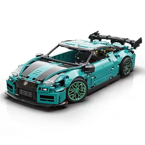 Technik Rennauto Bausteine für Nisan-GTR, 1:14 Klein Auto Modellbausatz, 1100 Teile MOC Klemmbausteine Bausatz Kompatibel mit Technik Nissan GTR von Auforua