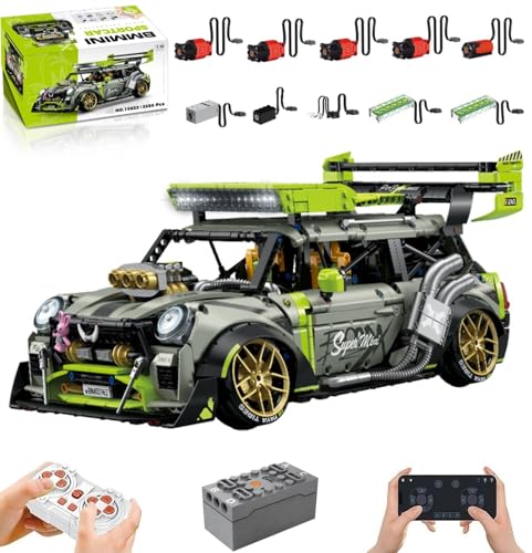 Technik Umbau Auto BWM MINI, Mit Motoren Set und LED Licht, Sprühfunktion, 1:10 Groß Automodell Bausatz, 2550 Teile Klemmbausteine Auto MOC Set Technik Umbau Auto BWM MINI, Mit Motoren Set und LED Licht, Sprühfunktion, 1:10 Groß Automodell Bausatz, 2550 Teile Klemmbausteine Auto MOC Set von Auforua