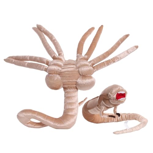 Aliens-Plüschtier, Seltsame Facehuggers-Plüschpuppe, Halloween-Chestbursters-Stofftierspielzeug, Beliebte Film-Aliens-Charakter-Face-Huggers-Plüschfigur, für Fans Als Geschenk und Heimdekoration von Aufquwk