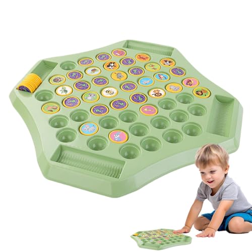 Aufquwk Bingo-Spiel für Kinder, Schachbrettspiel, Animal Brain Teaser Schachbrett, Strategiespielzeug, Konzentrationsspiel, Lernspielzeug für Outdoor-Reisecamping von Aufquwk