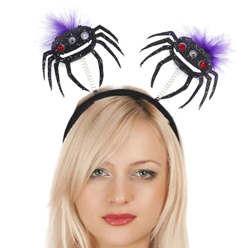 Aufquwk Halloween-Stirnbänder für Frauen, Halloween-Spinnen-Stirnband | Kreativer Halloween-Spinnen-Kopfschmuck | Modisches Halloween-Spinnen-Zubehör für Party-Festival von Aufquwk