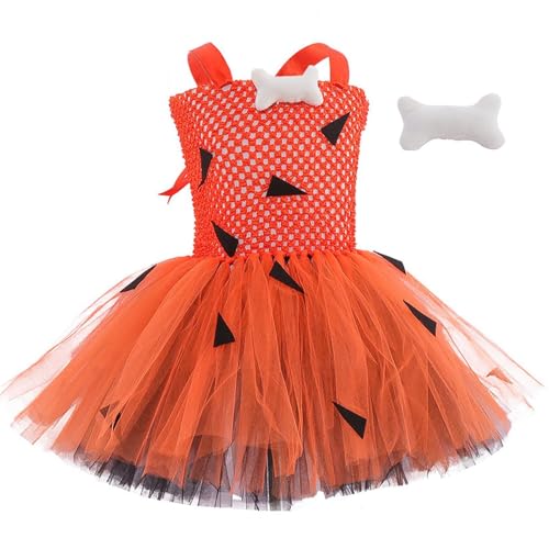 Aufquwk Halloween Tutu Kleid für Mädchen,Halloween Tutu Kleid | Rüschen-Tüll-Anzieh-Halloween-Tüllkleid-Ballkleid-Kleid | Spitze Halloween Kleinkind Tutu Kleid Cosplay Outfits Halloween Karneval Fancy von Aufquwk