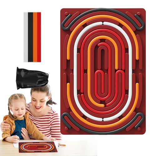 Aufquwk Leises Zappelspielzeug, Leises Brettspielzeug, Beruhigendes Fidget-Spielzeug aus Silikon, Tragbares sensorisches Zappelspielzeug, Silikon zur Beruhigung, Zappelbrettspielzeug für Reisen, von Aufquwk