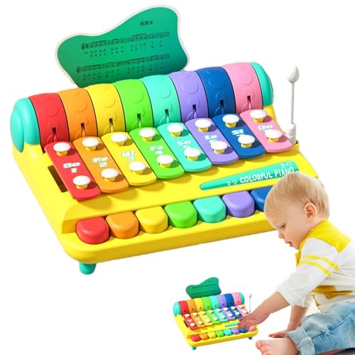 Aufquwk Spielzeugklavier, Kinder-Xylophon | Niedliches Klavier-Musikspielzeug zum Klopfen mit der Hand,Frühes Lernen, pädagogische Klaviertastatur, Lernspielzeug-Musikinstrumente für Kinder im von Aufquwk