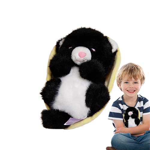 Aufquwk Tierspielzeug für Kinder,Plüschtiere für Kinder - Umarmbare schlafende Tierpuppe - Tragbares Kinderspielzeug mit Schlafkorb, Mehrzweck-Komfortpuppe zur Begleitung von Aufquwk