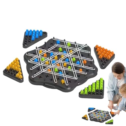 Triggle Game, 2024 Neues Triggle-Spiel Ketten-Dreieck-Schachspiel, Lustiges Klassische Brettspiele Strategiespiel Für Kinder, Hirnverbrennendes Logisches Denkspielzeug Für Kinder Und Erwachsene von Aufquwk