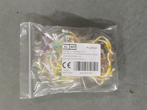 10 Stücke Armband Geflochten, Freundschaftsarmbänder für Mädchen, Geflochten Freundschaft Armbänder, Bunte Blumen Gewebte Armbänder, Verstellbare Armband Kinder für Geburtstag Mitgebsel Mädchen von Augesak