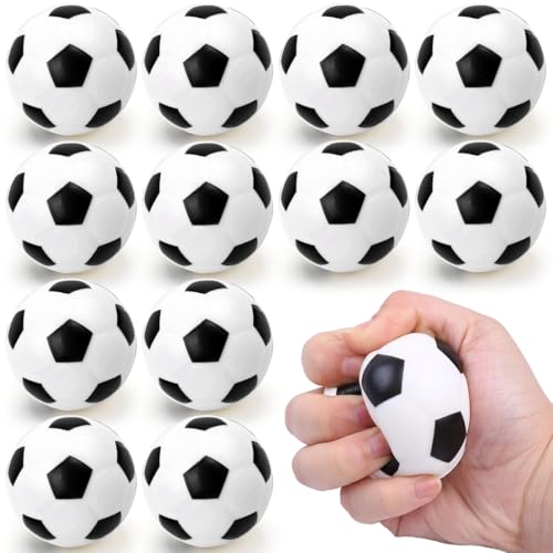 12 Stück Mini Fussball, Fußball Klein, Mini Sportbälle, Mini Fußball, Schaumstoffbälle, Fußball Mini, Kickerbälle, Mini Ball, Softball Fußball, Fußball Stressbälle für Kinder und Erwachsene von Augesak