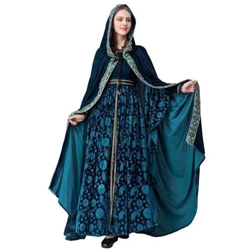 Augystre Mittelalter Kleid Damen Renaissance Kleid Damen Mittelalter Kleid Mittelalter Kostüme Damen Festival Gothic Vampir Hexe Cosplay Kostüm von Augystre