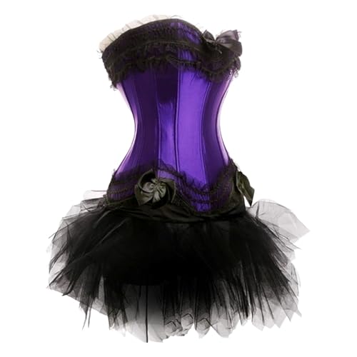 Augystre Mittelalter Kleidung Damen Retro Partykleid Mittelalter Kostüme Gothic Kleid Spitze Stickerei Retro Kostüm Low Design Steampunk A-Line Kleid Maxikleid Helloween Kostüme Für Frauen von Augystre